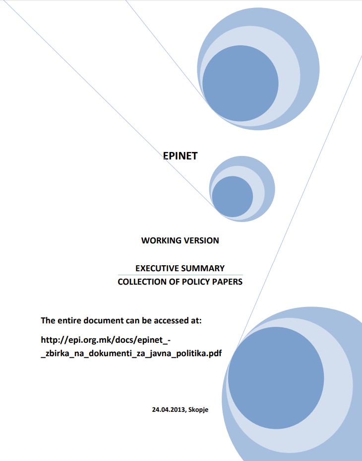 Executive Summary of the Collection of Policy Papers – EPINET