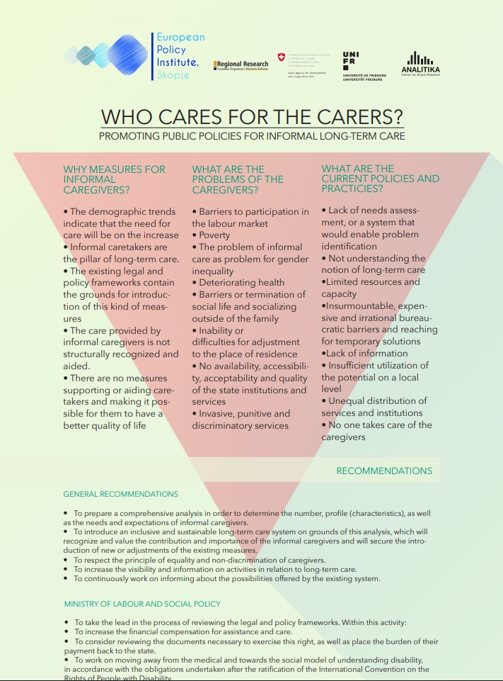 Who Cares for the Carers? – One Pager