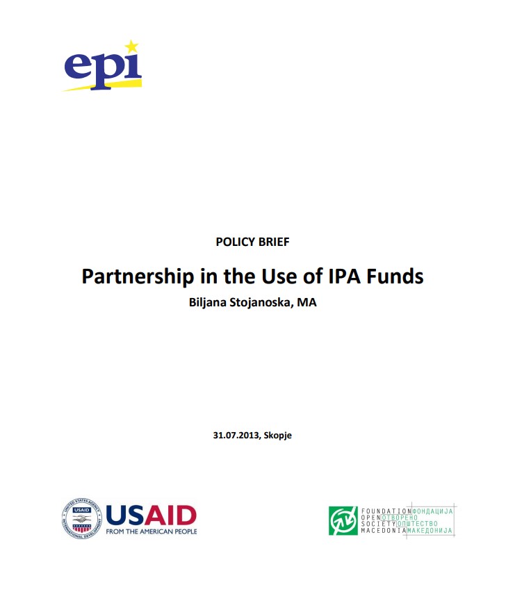 Partnership in the Use of IPA Funds