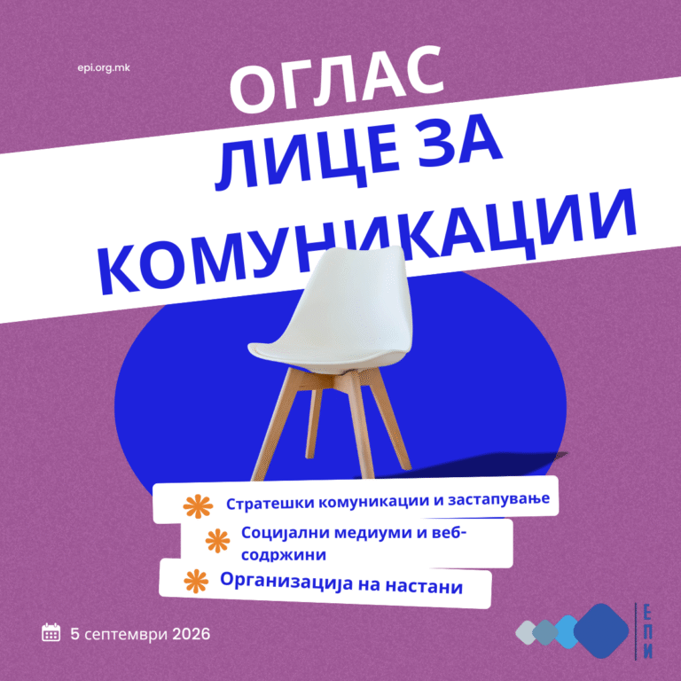 Оглас за ангажман на лице за комуникации и односи со јавност