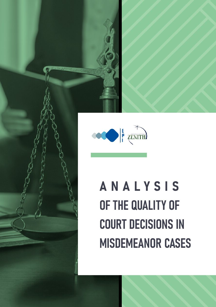 Analysis of the quality of court decisions in misdemeanor cases